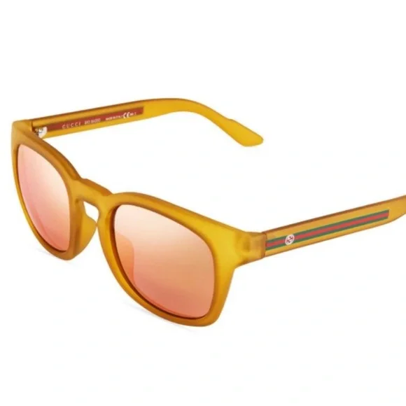 Gucci | Accessories | Gucci Yellow Sunglasses With Pink  display picture 2